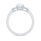 Rosec Jewels-Oval Cut Moissanite Solitaire Ring in Spilt Shank