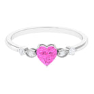 Rosec Jewels-Solitaire Pink Sapphire and Diamond Heart Promise Ring