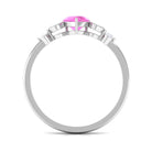 Rosec Jewels-Solitaire Pink Sapphire and Diamond Heart Promise Ring