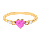 Rosec Jewels-Solitaire Pink Sapphire and Diamond Heart Promise Ring