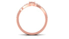 Rosec Jewels-Morganite Stackable Ring Set with Moissanite