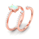 Rosec Jewels-Ethiopian Opal and Diamond Solitaire Ring Set