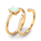 Rosec Jewels-Ethiopian Opal and Diamond Solitaire Ring Set