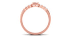 Rosec Jewels-Natural Morganite Stackable Ring Set with Diamond