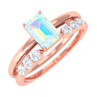 Rosec Jewels-Natural Ethiopian Opal and Diamond Solitaire Ring Set