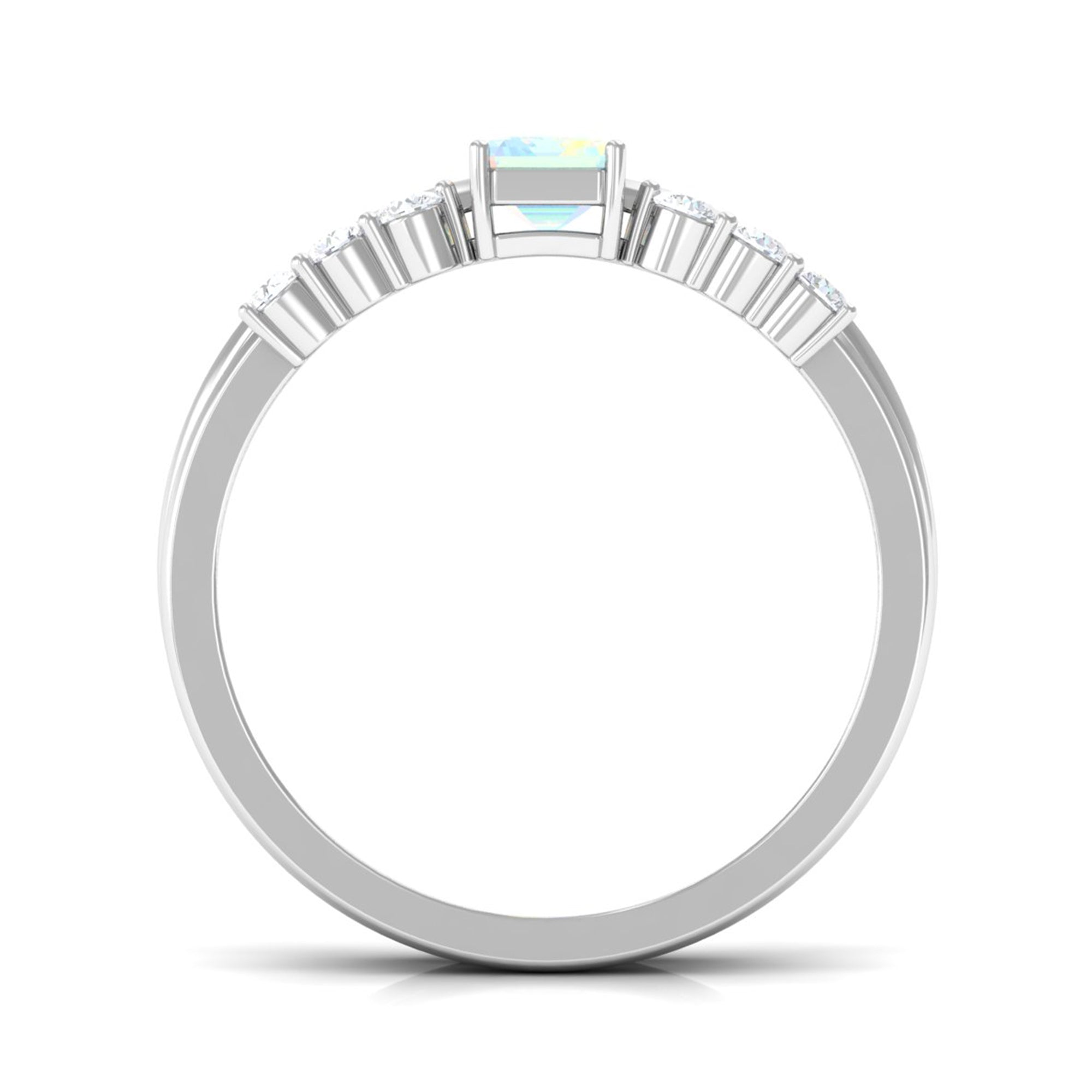 Rosec Jewels-Natural Ethiopian Opal and Diamond Solitaire Ring Set