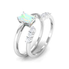 Rosec Jewels-Natural Ethiopian Opal and Diamond Solitaire Ring Set