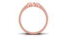 Rosec Jewels-Marquise Cut Morganite Stackable Ring Set with Diamond