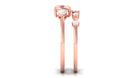 Rosec Jewels-Cushion Cut Morganite Ring Set with Diamond