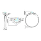 Rosec Jewels-Ethiopian Opal and Diamond Ring Set with Leaf Motif