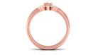 Rosec Jewels-Emerald Cut Morganite Wedding Ring Set with Diamond