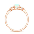 Rosec Jewels-Octagon Cut Ethiopian Opal and Diamond Designer Solitaire Ring