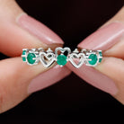 Rosec Jewels-1 CT Emerald Gold Open Heart Eternity Band Ring