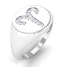 Rosec Jewels-Cubic Zirconia Aries Zodiac Signet Ring