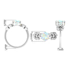 Rosec Jewels-2 CT Floral Inspired Ethiopian Opal and Diamond Solitaire Engagement Ring