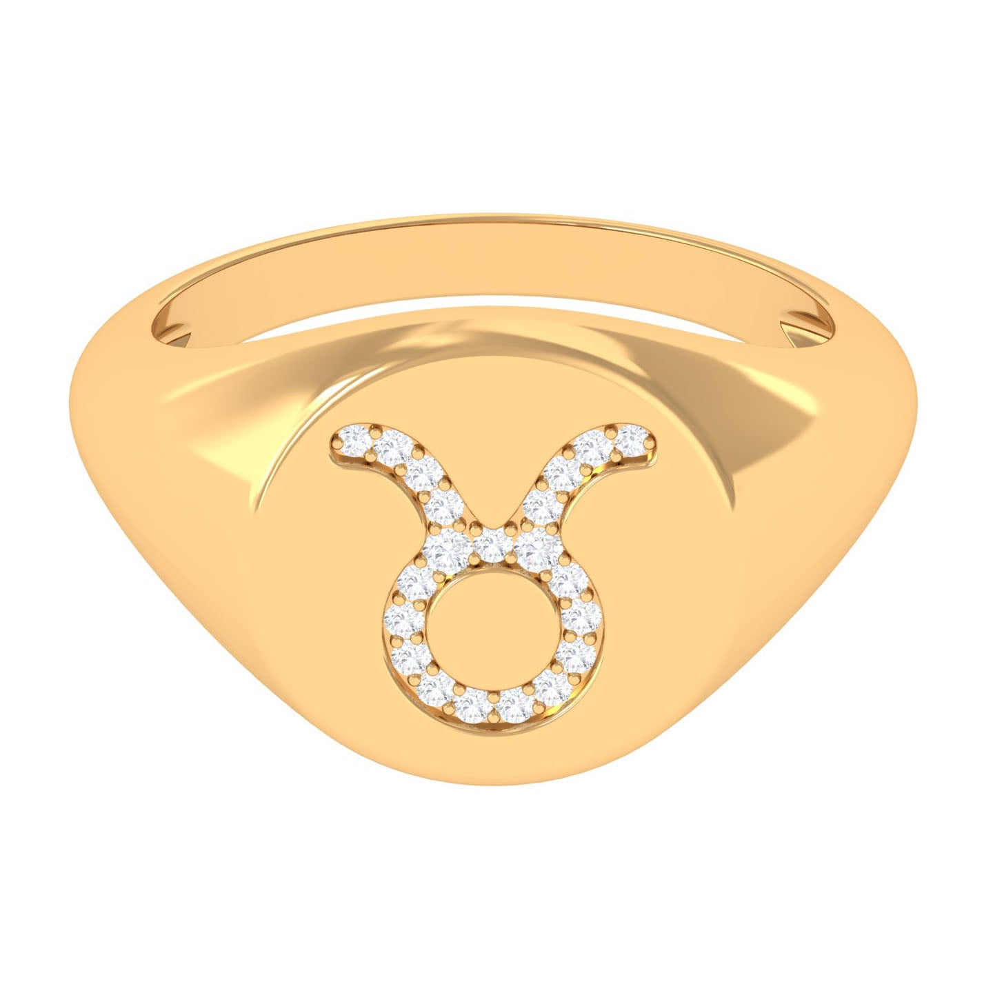 Rosec Jewels-Certified Zircon Taurus Zodiac Signet Ring