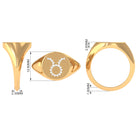 Rosec Jewels-Certified Zircon Taurus Zodiac Signet Ring