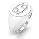 Rosec Jewels-Certified CZ Cancer Zodiac Signet Ring