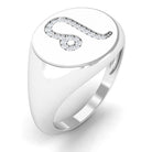 Rosec Jewels-Cubic Zirconia Leo Signet Zodiac Ring