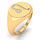 Rosec Jewels-Cubic Zirconia Leo Signet Zodiac Ring