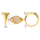 Rosec Jewels-Certified Cubic Zirconia Virgo Zodiac Signet Ring