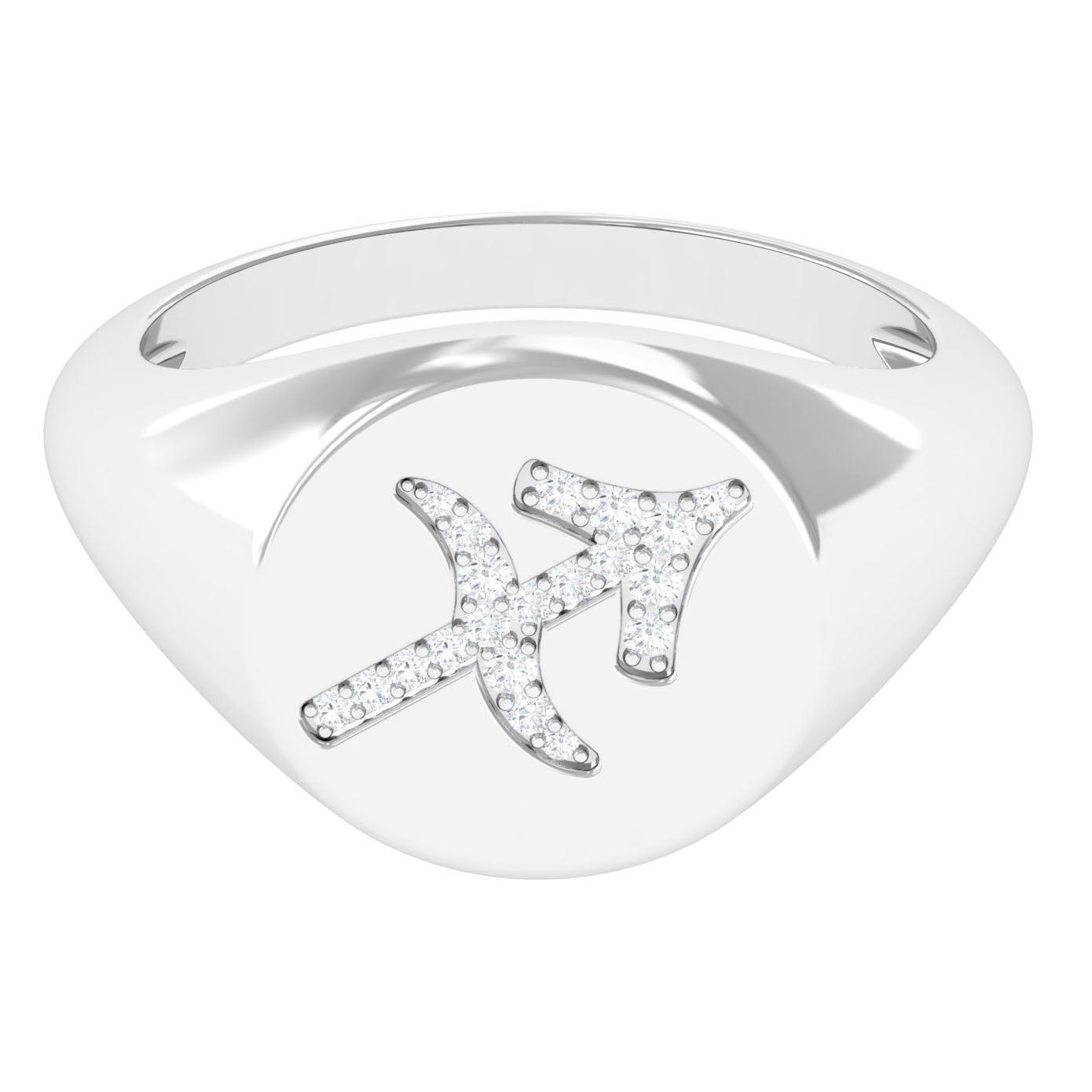 Rosec Jewels-Zircon Sagittarius Zodiac Signet Unisex Ring