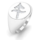 Rosec Jewels-Zircon Sagittarius Zodiac Signet Unisex Ring