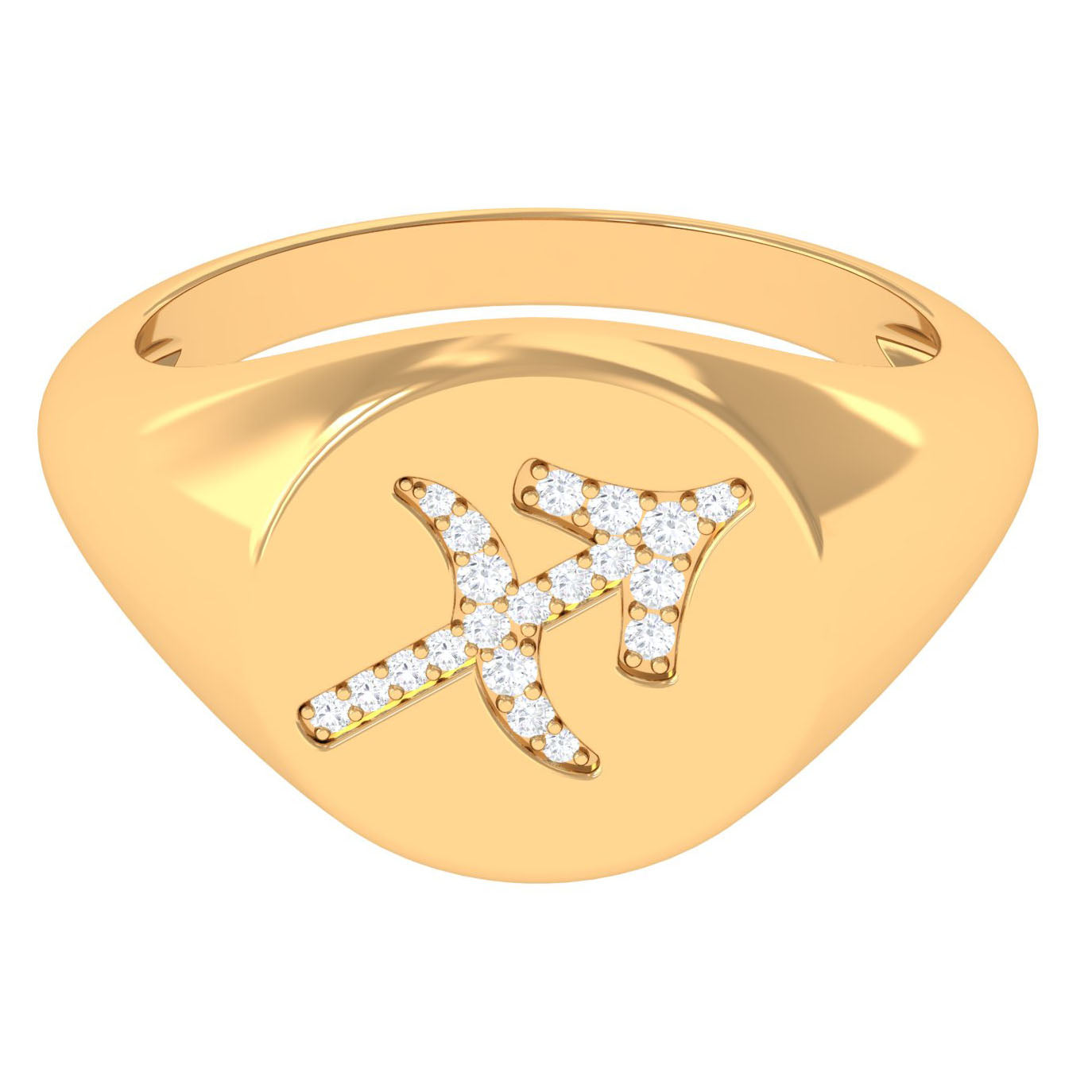 Rosec Jewels-Zircon Sagittarius Zodiac Signet Unisex Ring