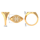 Rosec Jewels-Certified Cubic Zirconia Pisces Zodiac Signet Ring