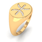 Rosec Jewels-Certified Cubic Zirconia Pisces Zodiac Signet Ring