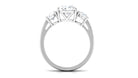 Rosec Jewels-Meghan Markle Inspired Three Stone Moissanite Engagement Ring