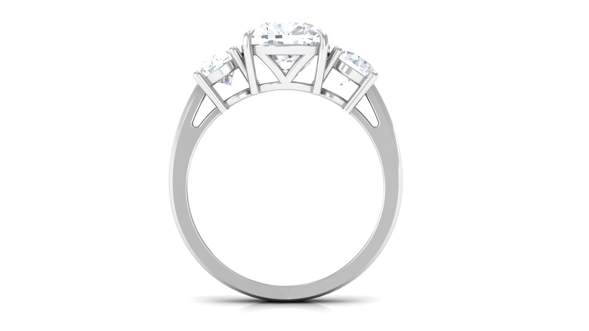 Rosec Jewels-Meghan Markle Inspired Three Stone Moissanite Engagement Ring