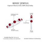 Rosec Jewels-1 CT Minimal Round Shape Ruby and Diamond Stackable Ring