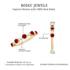 Rosec Jewels-1 CT Minimal Round Shape Ruby and Diamond Stackable Ring