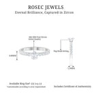 Rosec Jewels-1.25 CT Zircon Solitaire Ring with Side Stones