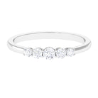 Rosec Jewels-0.50 CT Certified Moissanite Classic Five Stone Ring