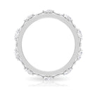 Rosec Jewels-1.50 CT Round Cut Moissanite Bridal Wedding Band in Prong Set