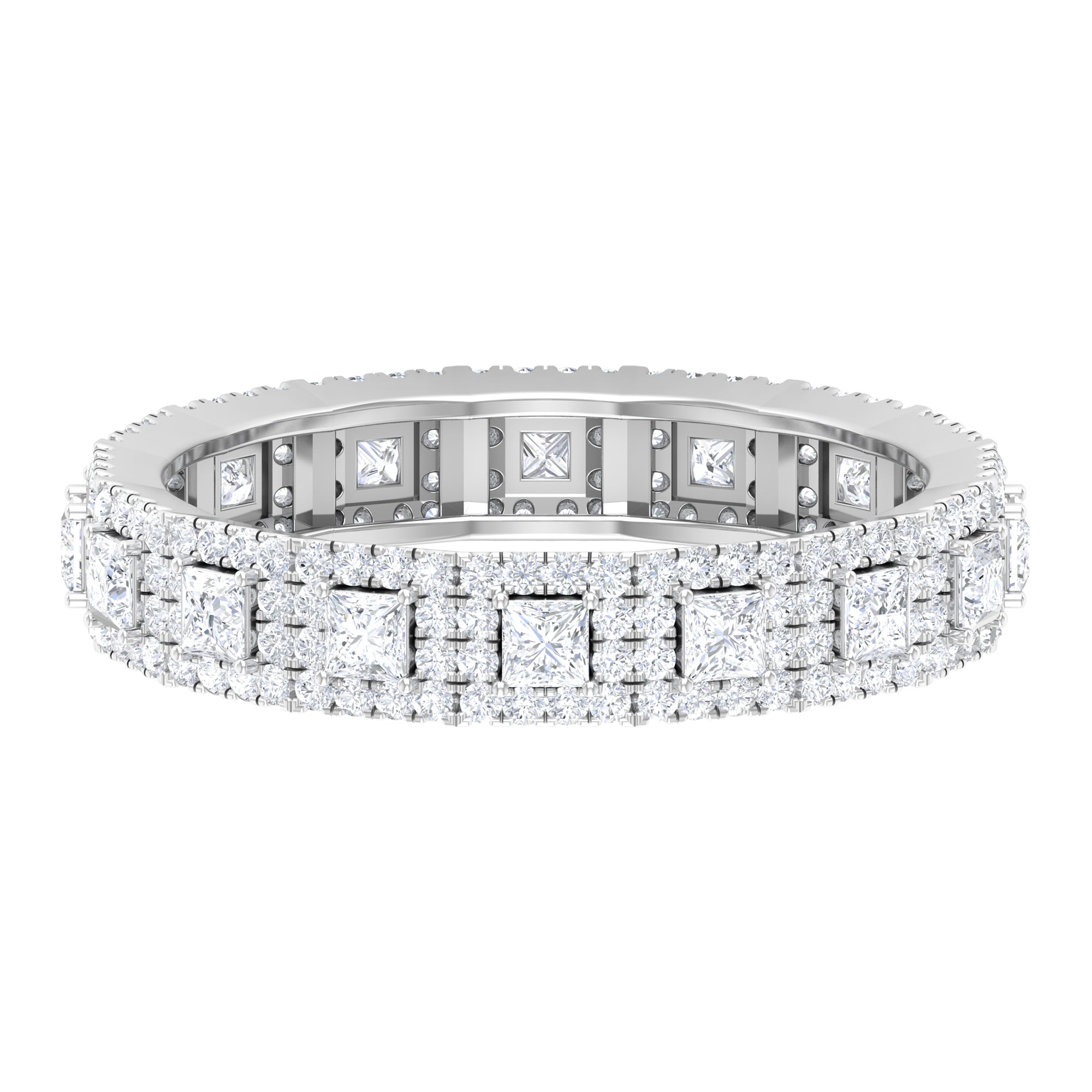 Rosec Jewels-1.75 CT Certified Moissanite Designer Eternity Ring