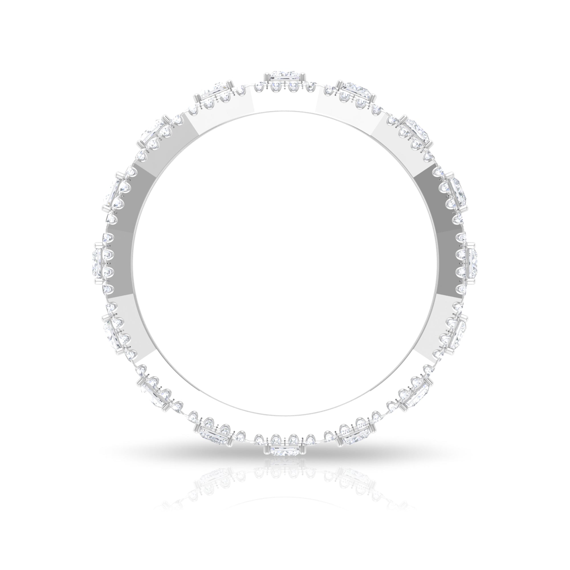 Rosec Jewels-1.75 CT Certified Moissanite Designer Eternity Ring