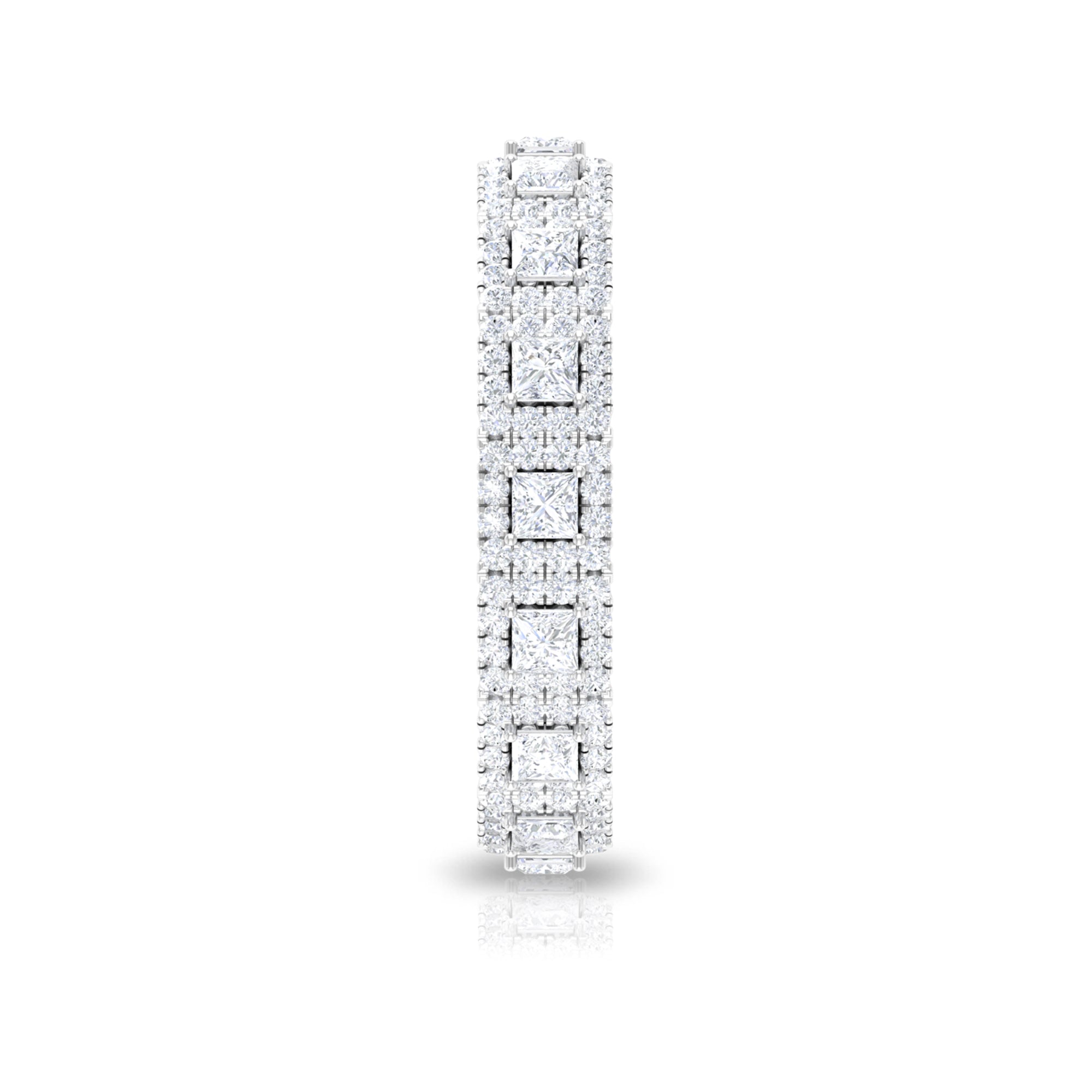 Rosec Jewels-1.75 CT Certified Moissanite Designer Eternity Ring