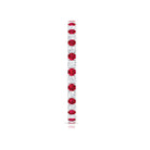 Rosec Jewels-Ruby and Moissanite Full Eternity Stackable Ring