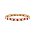 Rosec Jewels-Ruby and Moissanite Full Eternity Stackable Ring