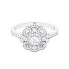 Rosec Jewels-Vintage Style Diamond Engagement Ring with Milgrain Details