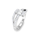 Rosec Jewels-Baguette Shape Natural Diamond Bypass Engagement Ring