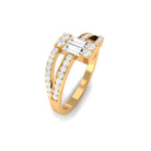 Rosec Jewels-Baguette Shape Natural Diamond Bypass Engagement Ring