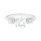 Rosec Jewels-Round Cut Solitaire Moissanite Antique Engagement Ring