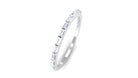 Rosec Jewels-Baguette Shape Moissanite Half Eternity Stackable Ring