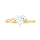 Rosec Jewels-Heart Moissanite Minimal Solitaire Promise Ring in Prong Setting