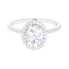 Rosec Jewels-Oval Shape Moissanite Halo Engagement Ring