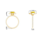 Rosec Jewels-Lab Created yellow Sapphire Round Halo Engagement Ring with Moissanite